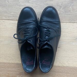 Camper Black Leather Oxfords